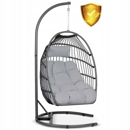 Sofotel Fotel ogrodowy wiszący Luisiana szary + szare poduszki Sofotel na Arena.pl