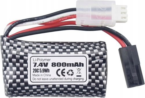 Zestaw 2 baterii 7,4 V 800 mAh Kompatybilne samochody RC 9130, 9135, 9136 na Arena.pl