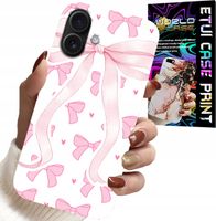 ETUI DO IPHONE 16 PLUS - RÓŻOWE WSTAZKI WSTĄZKA MODNE WZORY CASE