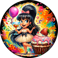 Opłatek na tort Dziewczyna Kobieta Party Urodziny Happy Birthday