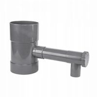 Zbieracz, łapacz wody deszczowej z zaworem, BRADAS 80mm, Szary