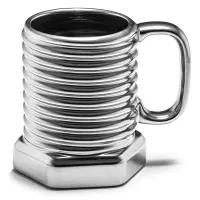 Srebrny Kubek Śruba 360 ml - Prezent dla Majsterkowicza