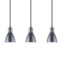 Potrójna lampa wisząca Mora A8102-3A Zumaline klosze metalowe czarne białe