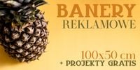 BANER REKLAMOWY OCZKOWANY 100x50 z laminatem płynnym ZAPROJEKTOWANIE GRATIS