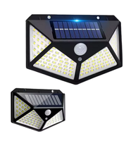 Lampa solarna ogrodowa zewnętrzna uliczna z czujnikiem ruchu naścienna LED