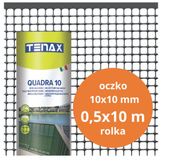 siatka pvc quadra 10 grafit 0.5m*10mb oczko 10mm - 10.0 mb - s-b 01175g