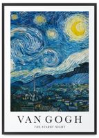 Plakat Van Gogh starry night 50x70 cm w czarnej ramie