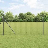 Ogrodzenie Euro Szary 1 x 25 m Żelazo pokryte PVC