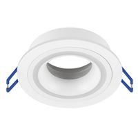 Okrągła lampa podtynkowa Indi C do przedpokoju biała