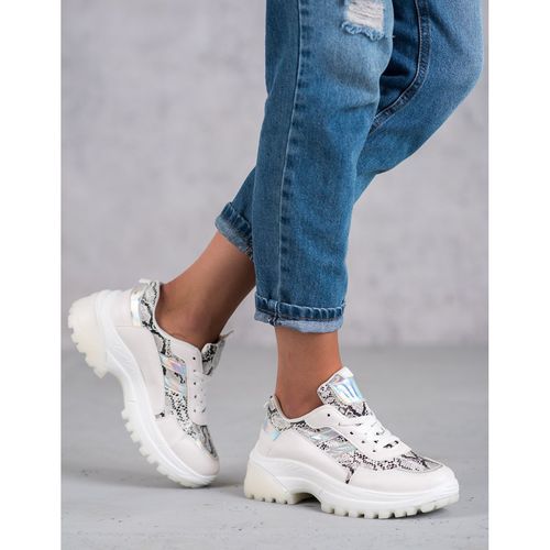 Białe Sneakersy Snake Print r.40 na Arena.pl