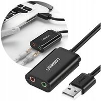Karta dźwiękowa USB ZEWNĘTRZNA Do Laptopa komputera Adapter Jack UGREEN