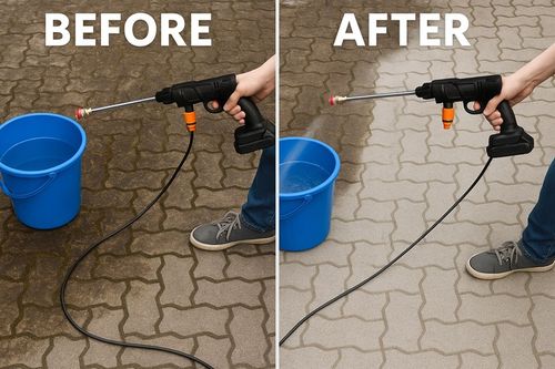 MYJKA BEZPRZEWODOWA CIŚNIENIOWA SAMOCHODOWA AKUMULATOROWA + 2x BATERIA na Arena.pl