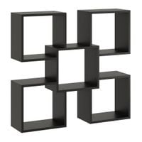 Ozdobna półka ścienna, wisząca, Marta, 98x18x91, czarny, mat | TYLETEGOTU