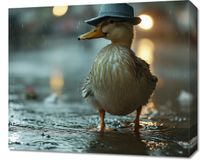 Obraz 60x50cm Kaczka w Kapeluszu