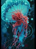 Plakat 60x80cm Meduza - Tańcząca z Wodami