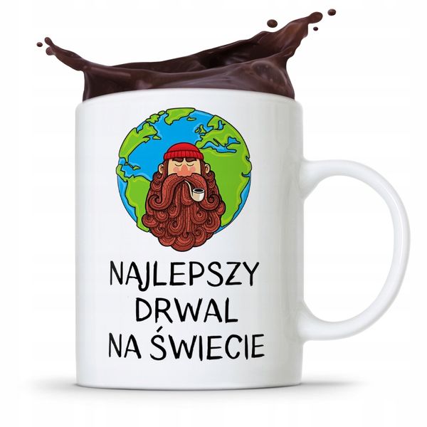 Dla Drwala Kubek Na Prezent Najlepszy Drwal Z Nadrukiem Ze Zdjęciem zdjęcie 1