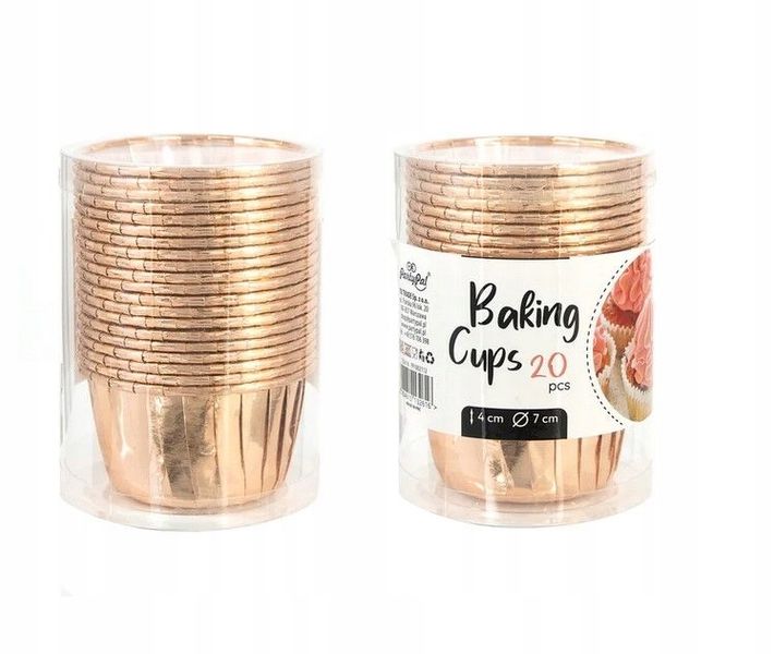 PAPILOTKI FOREMKI do babeczek rose gold 20 szt zdjęcie 2