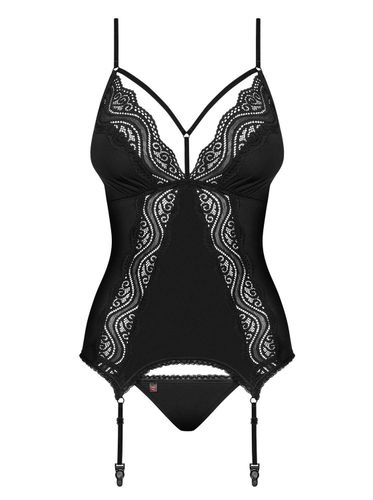 Diyosa gorset i stringi: czarne - Obsessive S/M na Arena.pl