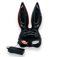 Bunny Mask Deluxe Black - With Lights