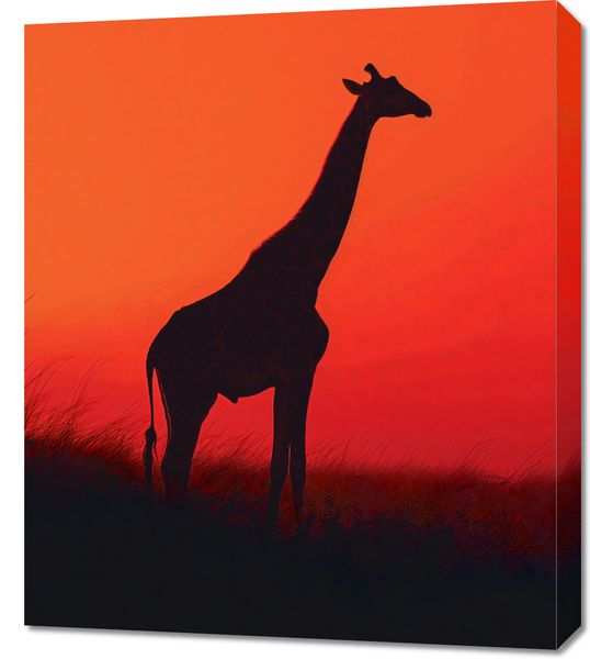 Obraz 60x70cm Żyrafa w Czerni zdjęcie 1