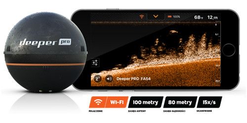 DEEPER PRO SONAR ECHOSONDA do łowienia ryb WiFi na Arena.pl