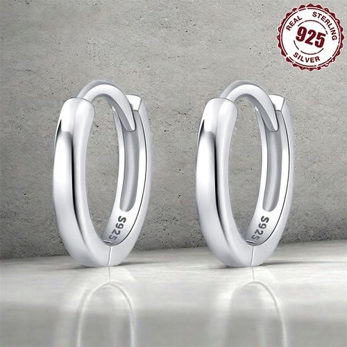 Kolczyki Srebrne PRÓBA 925 KOŁA OBRĘCZE SREBRO Proste KÓŁKA na Arena.pl