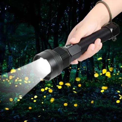 MOCNA LATARKA TAKTYCZNA LED AKUMULATOROWA SZPERACZ REFLEKTOR ZOOM WOJSKOWA na Arena.pl