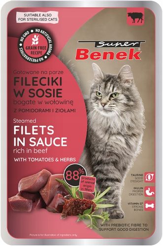 Benek Fileciki Saszetki dla kota 28x Mix Smaków Mokra Karma dla kota na Arena.pl