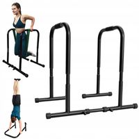 STABILNE STALOWE PORĘCZE DO DIPÓW ćwiczeń pompek, dipy WYSOKIE 90cm