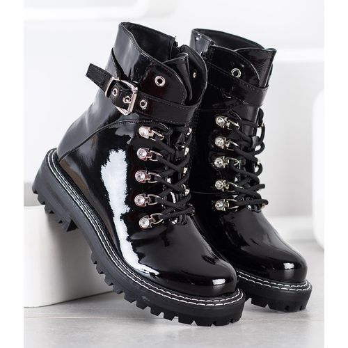 Modne Lakierowane Traperki r.37 na Arena.pl