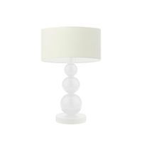 Lampka HONOLULU abażur ecru stelaż biały