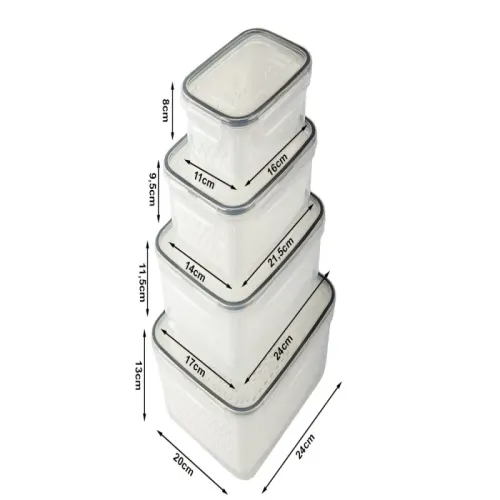 Pojemniki kuchenne na żywność z koszyczkiem pojemnik z uszczelką 4 szt na Arena.pl