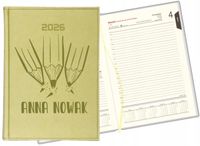 KALENDARZ książkowy dzienny A5 2026 z twoim grawerem imieniem różne wzory