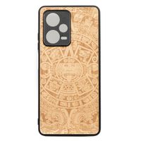 Drewniane Etui Bewood Redmi Note 12 Pro Plus 5G KALENDARZ AZTECKI ANIEGRE