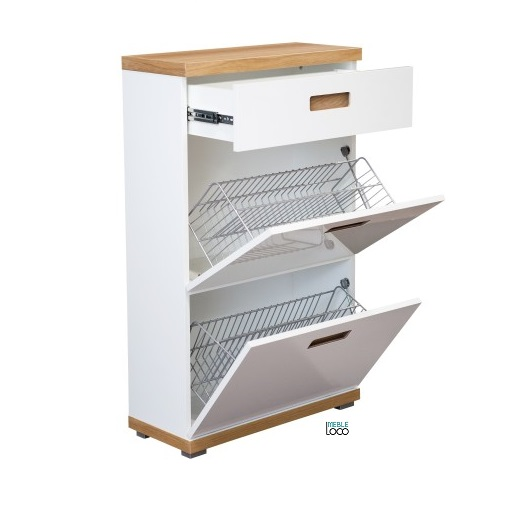 Szafka na buty  LEIDA 2 Z SZUFLADĄ POŁYSK SZER. 65 zdjęcie 2