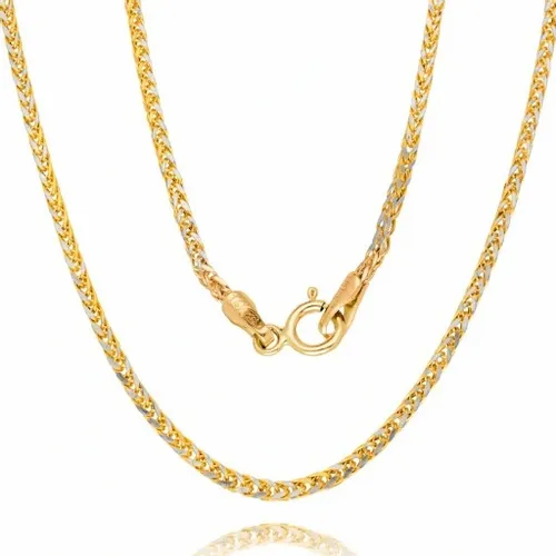 Złoty Łańcuszek 585 Klasyczny Wzór Szeroki Grawer na Arena.pl