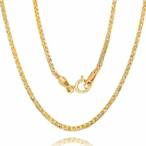 Złoty Łańcuszek 585 Klasyczny Wzór Szeroki Grawer zdjęcie 8