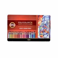 KREDKI POLYCOLOR 36 KOLORÓW OPAKOWANIE METALOWE
