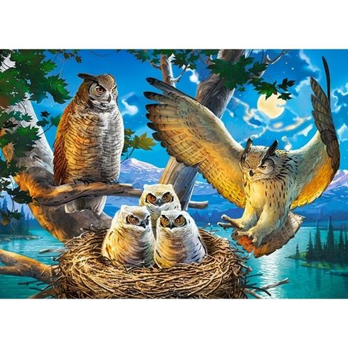 Puzzle 180 el. owl family CASTOR na Arena.pl