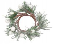 WIANEK DEKORACYJNY Z IGLIWIA STROIK Z KULECZKAMI