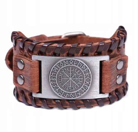 Bransoleta MĘSKA WIKINGÓW NORDYCKA KOMPAS RUNA 451 zdjęcie 1