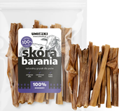 UNISZKI SKÓRA BARANIA suszona naturalny gryzak przysmak psa do żucia 100g