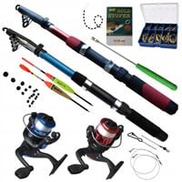 ZESTAW WĘDKARSKI 2 x Wędka 2 x Kołowrotek GRATISY