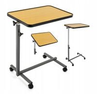 Stolik przyłóżkowy kolor dąb blat 40 x 60 cm wysokość 72-112 cm na kółkach