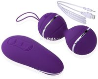 BEZPRZEWODOWE WIBRUJĄCE KULKI GEJSZY + Masażer FIOLETOWY