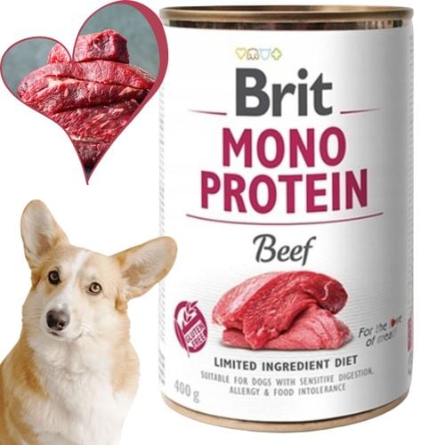 mokra karma dla psa brit mono protein beef 400 g wołowina wysokobiałkowa na Arena.pl