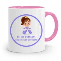 Kubek Różowy Prezent Dla Córki Little Princess Z Nadrukiem Ze Zdjęciem