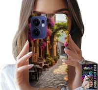 ETUI DO OPPO FIND X5 LITE - MALOWNICZA ULICZKA Z KAWIARNIĄ + SZKŁO