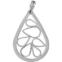 SREBRNY WISIOREK AŻUROWY KROPLA ŁEZKA SREBRO PRÓBY 925