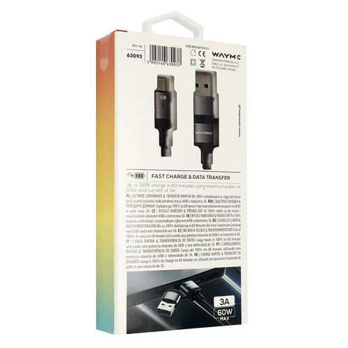 WAYME Kabel do ładowania i synchronizacji, w oplocie z mikrofibry na Arena.pl